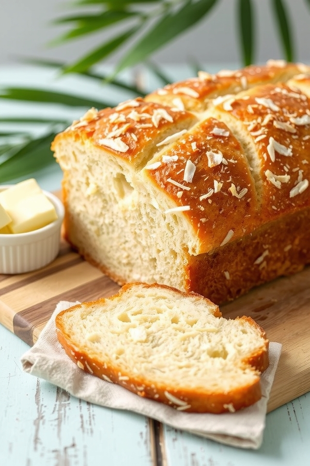 tropical coconut paradise bread