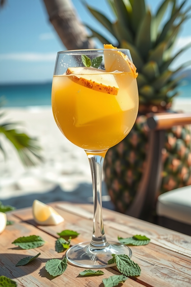 tropical pineapple coconut sangria