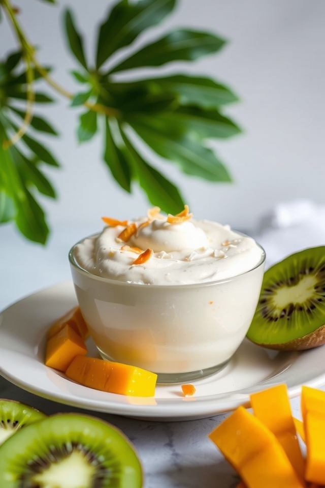 tropical white chocolate mousse