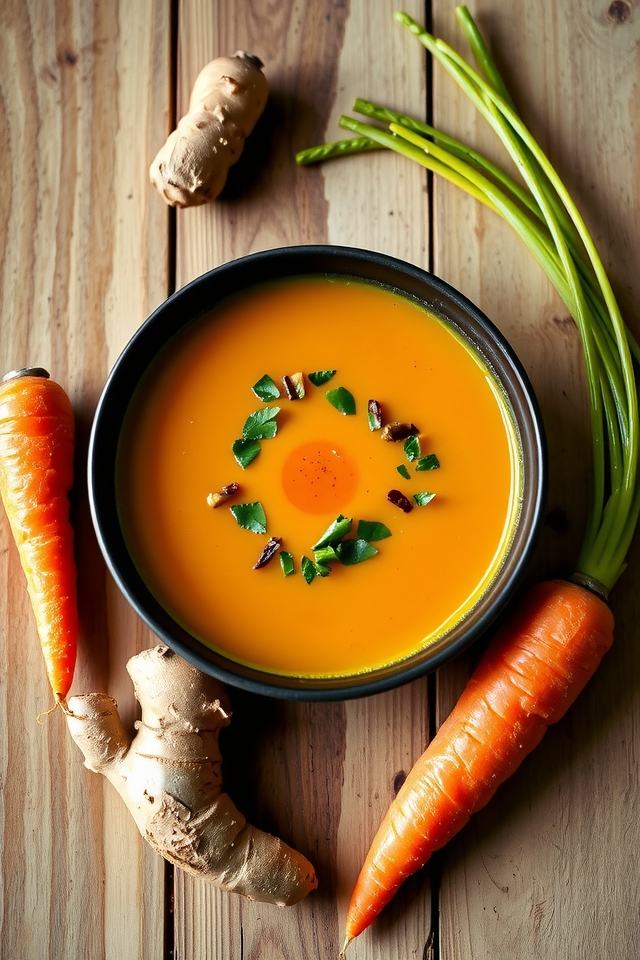vibrant ginger carrot soup