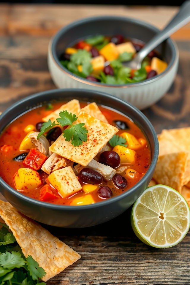 vibrant spicy chicken soup