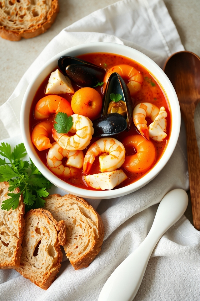 vibrant spicy seafood stew