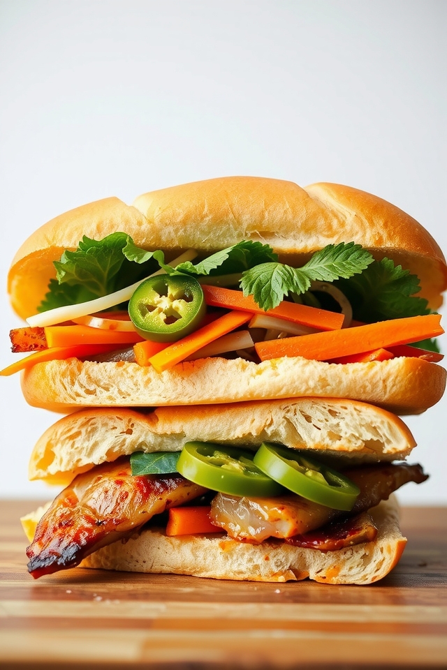 vietnamese sandwich with flavors