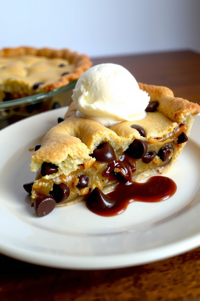 warm gooey chocolate pie