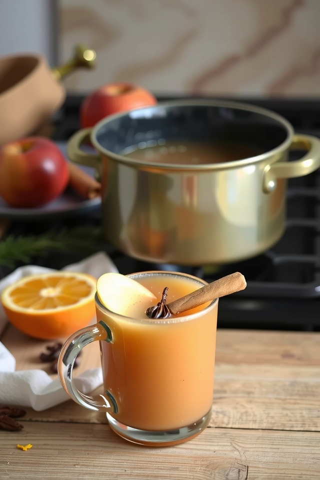 warm spiced apple cider