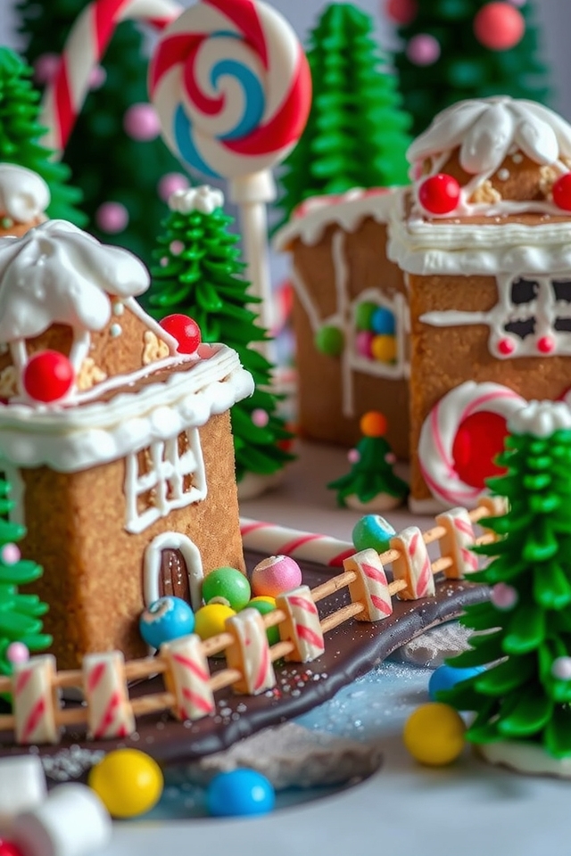 whimsical candy village creation