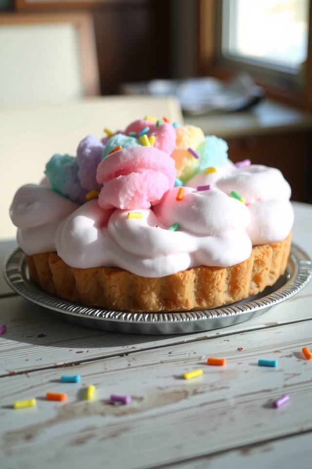 whimsical cotton candy dessert