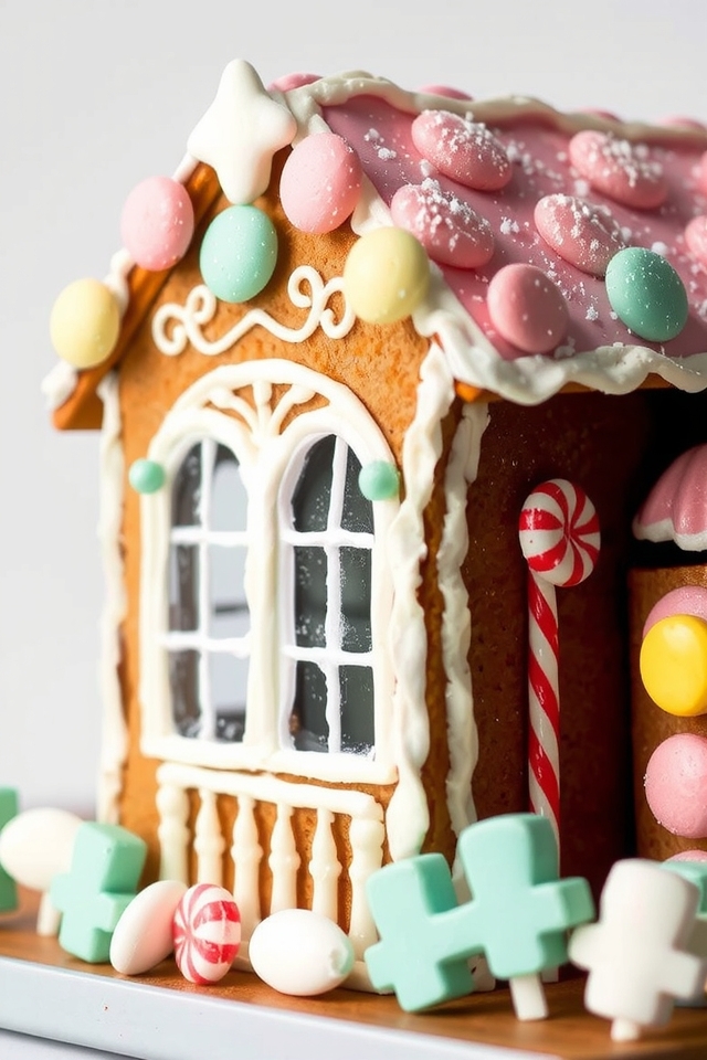whimsical holiday gingerbread house