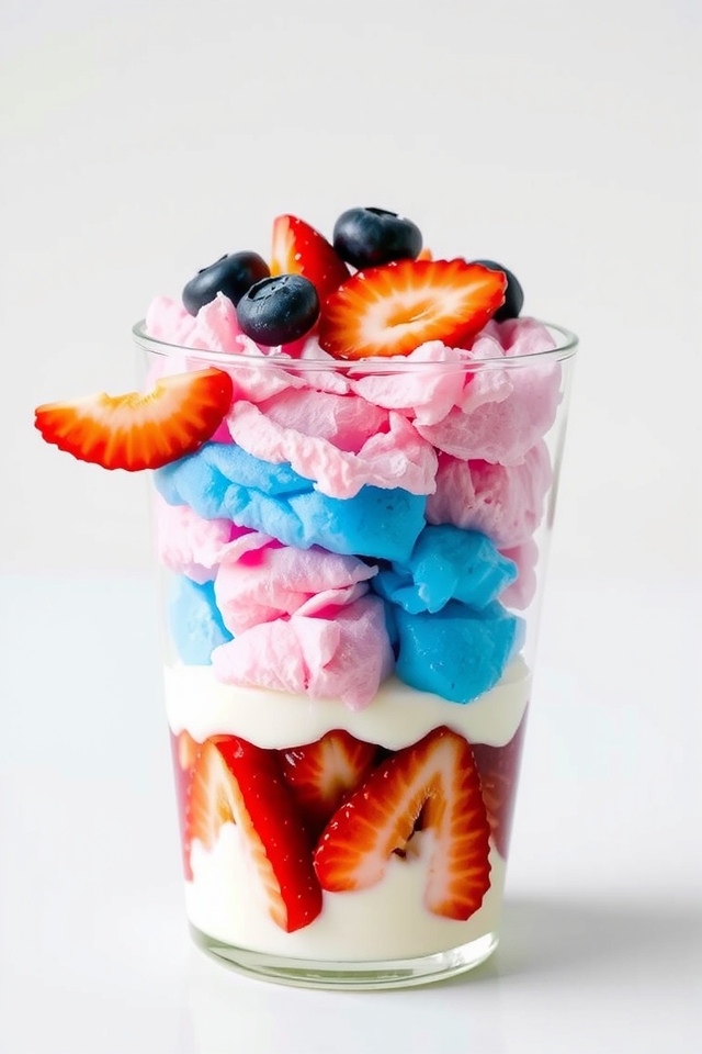 whimsical layered cotton candy