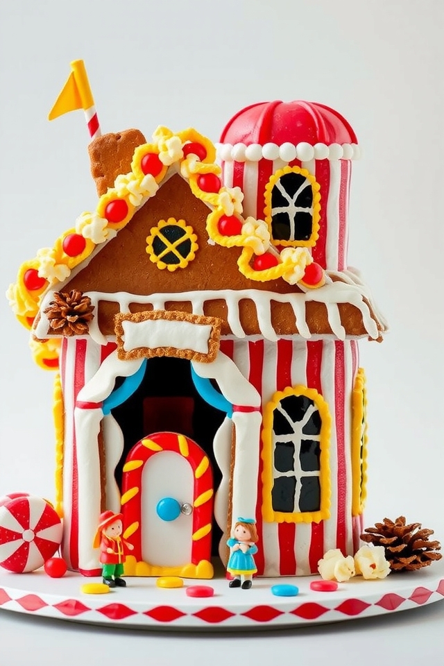 whimsical vintage circus gingerbread