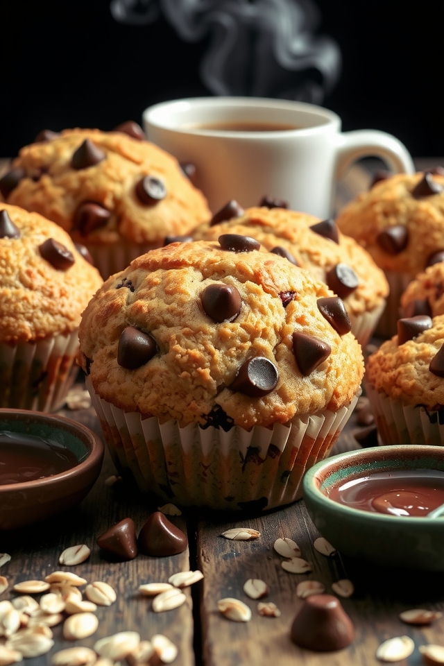 wholesome chocolate chip muffins