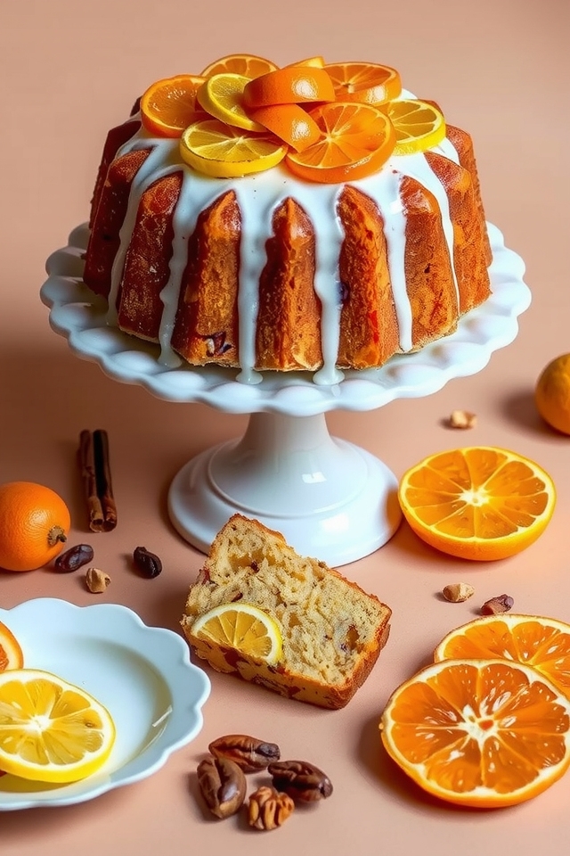 zesty ginger infused fruitcake