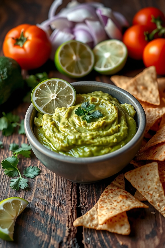 zesty guacamole with lime