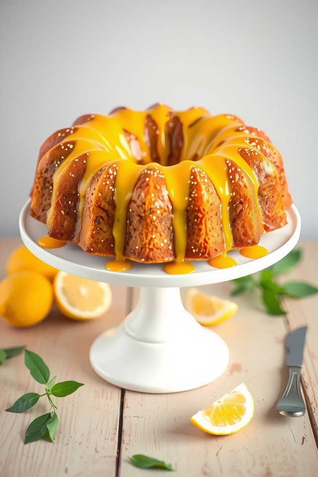 zesty lemon poppy seed cake