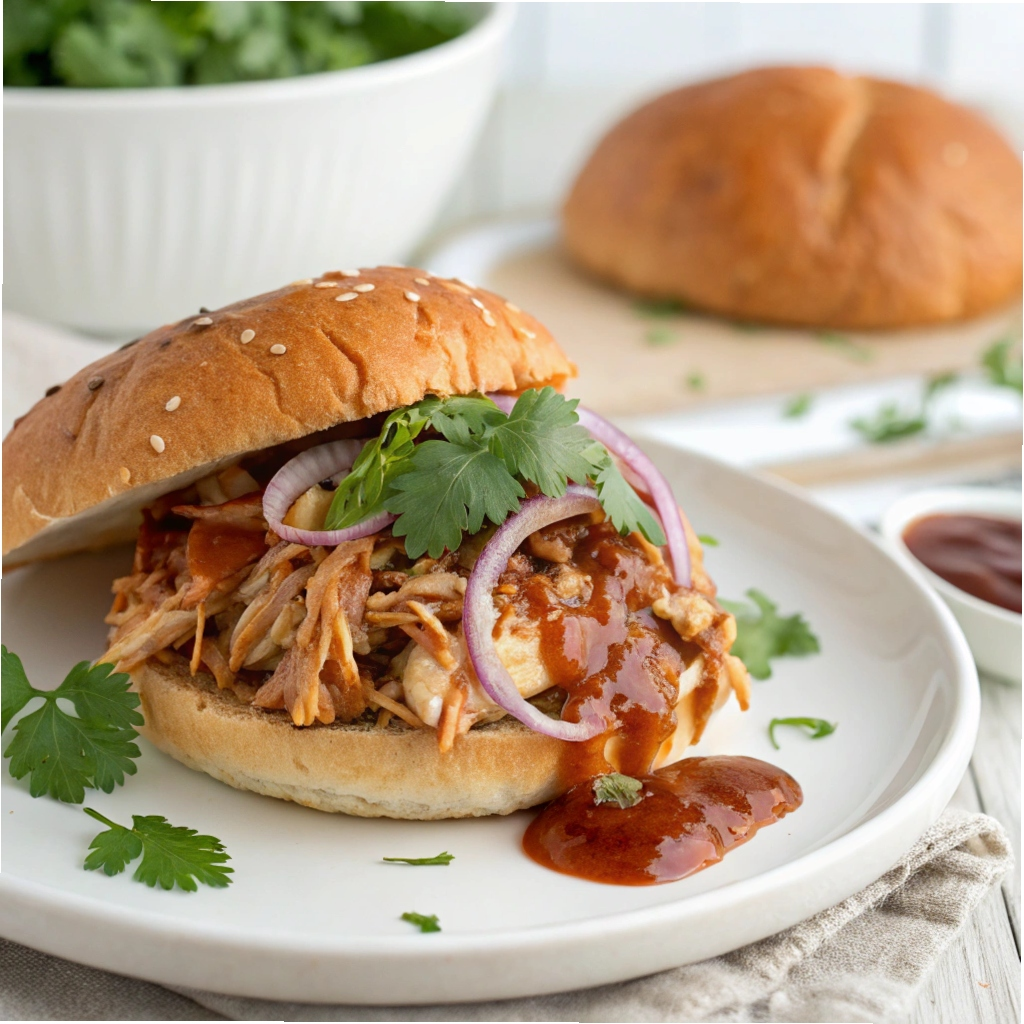 Crock Pot BBQ Pulled Chicken - an easy dinner idea.