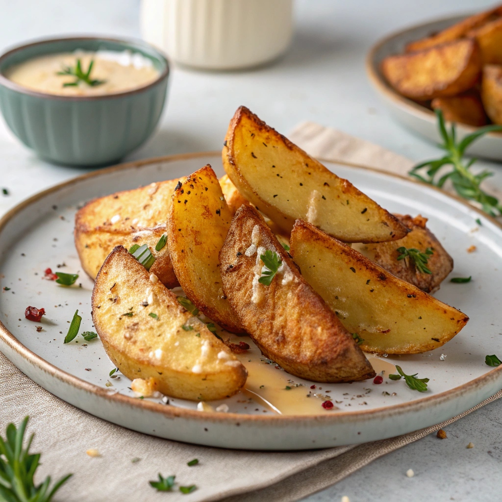 Crispy Potato Wedges - an easy dinner idea.