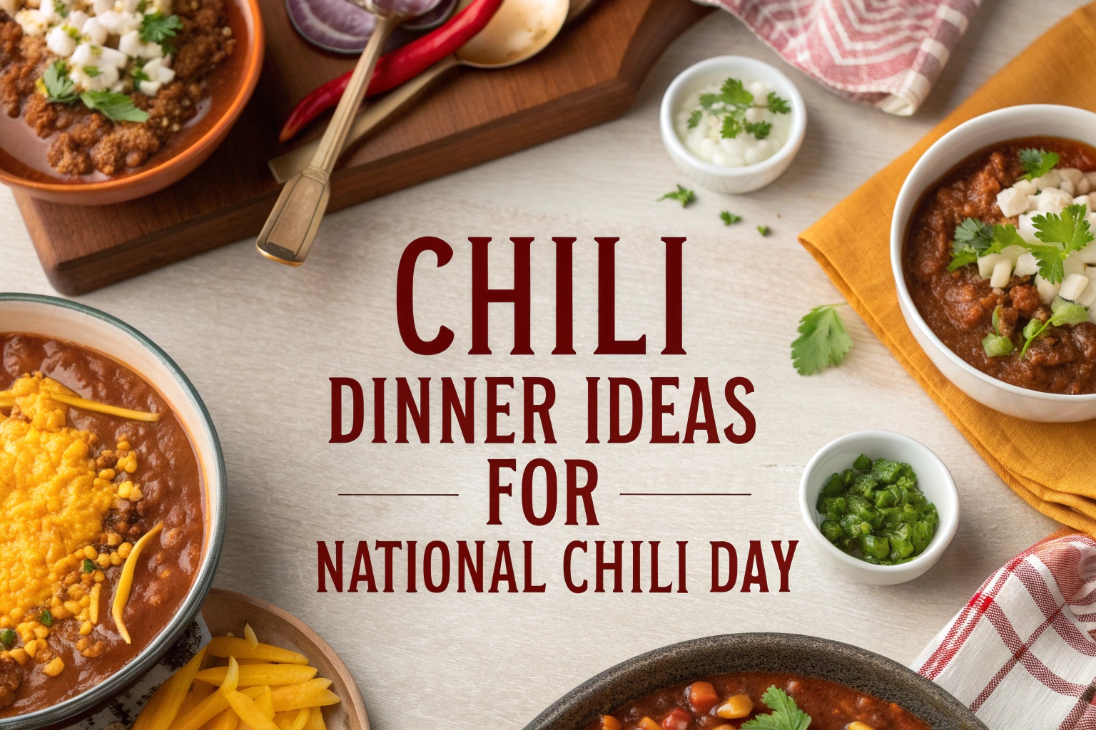 Chili Dinner Ideas for National Chili Day