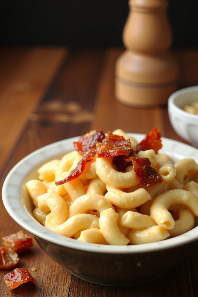 bacon enhanced creamy macaroni