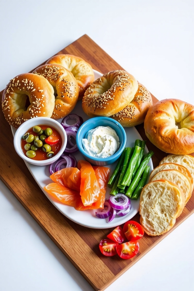 bagel platter with schmears