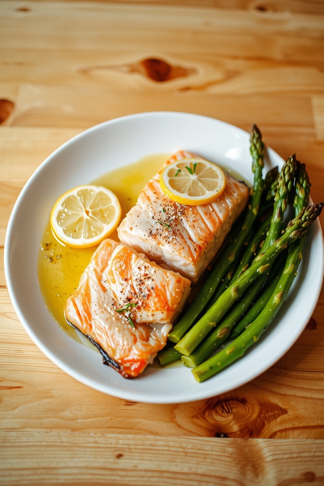 baked salmon with asparagus