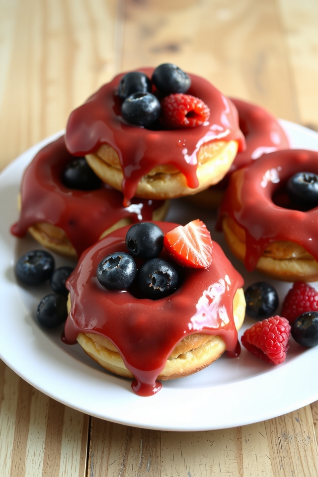 berry glazed donut delight