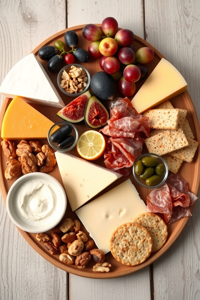 cheese meats fruits crackers