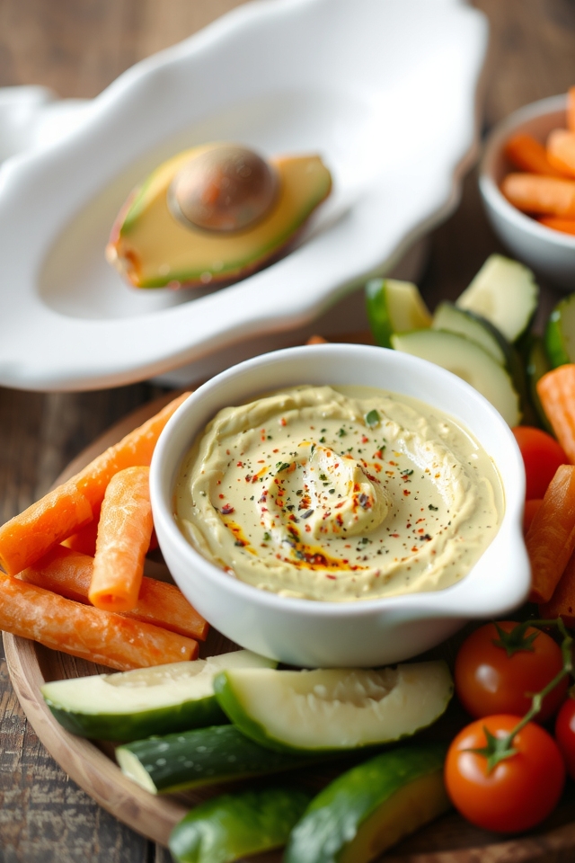 creamy avocado yogurt dip