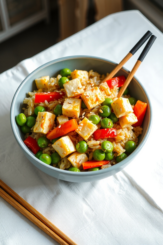 crispy colorful vegan fried rice