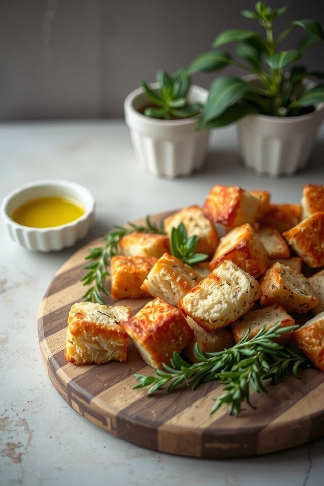 crunchy flavorful sourdough croutons