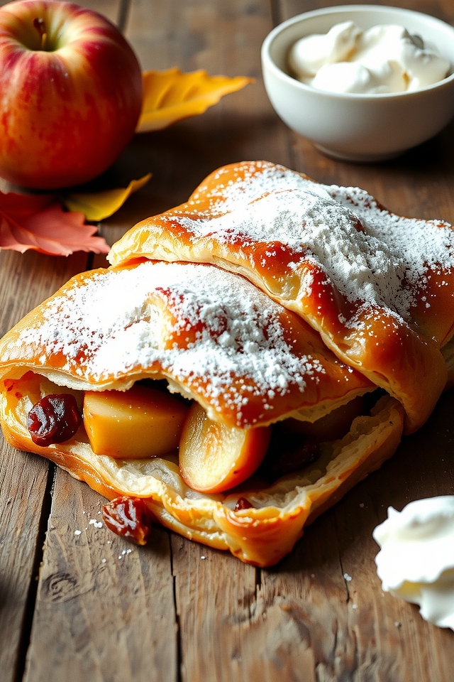 delicate spiced apple pastry