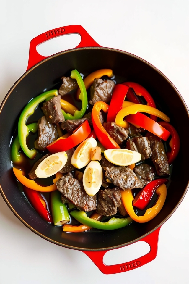 flavorful beef and peppers