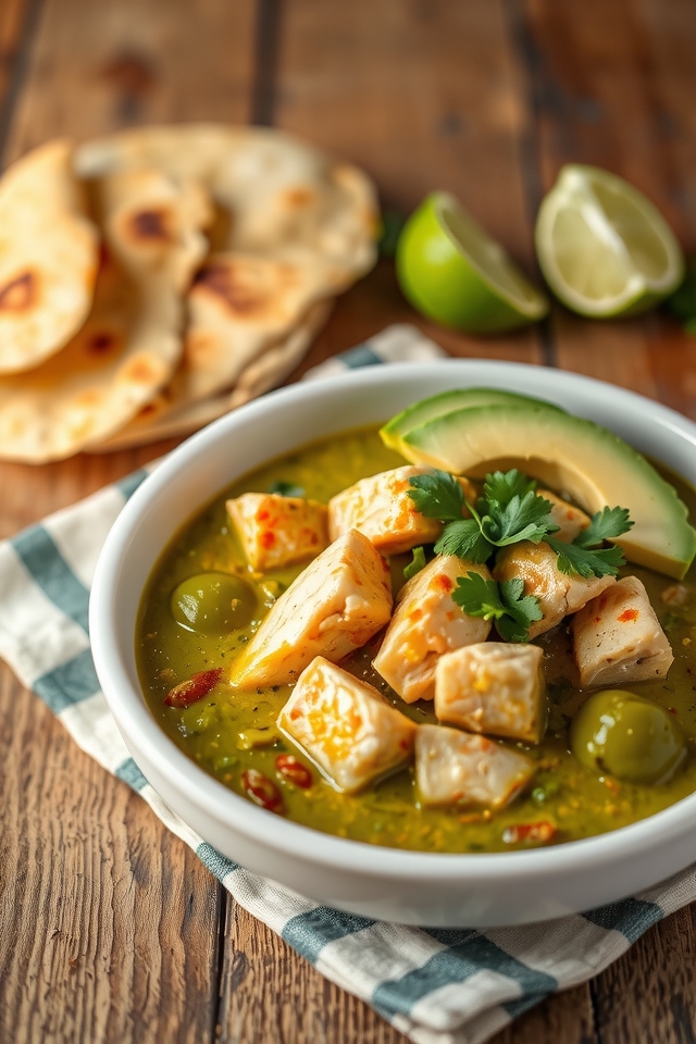 flavorful chicken in verde
