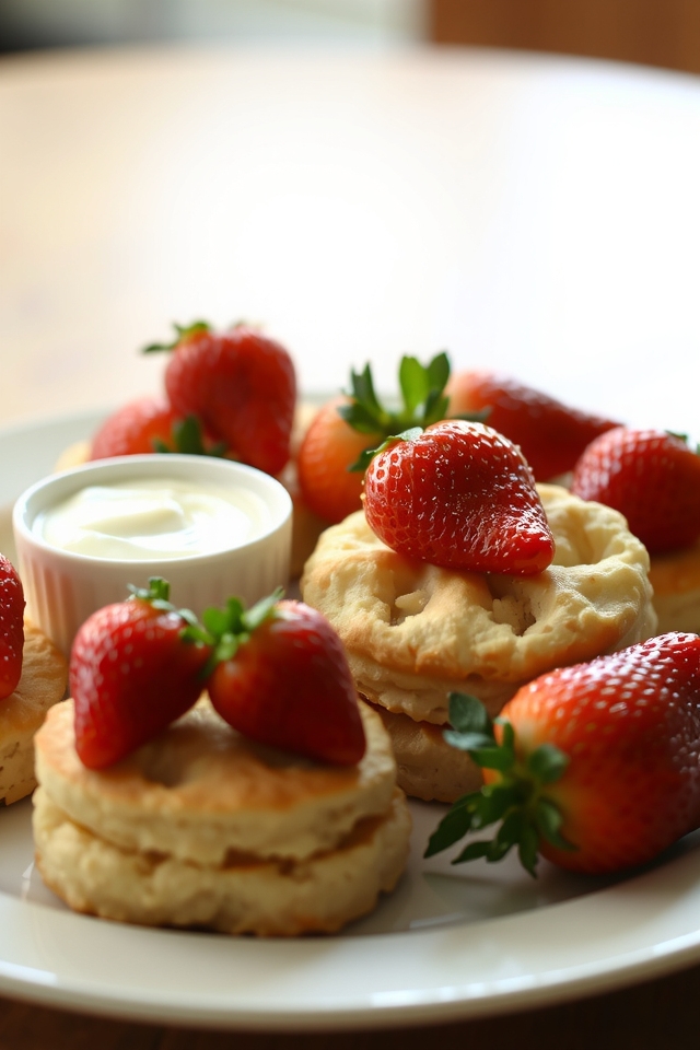 fluffy strawberry shortcake biscuits