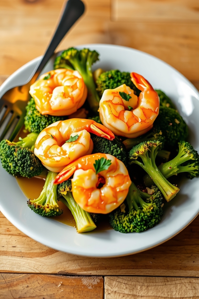 garlic butter shrimp broccoli