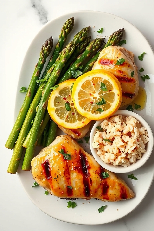 grilled chicken with asparagus
