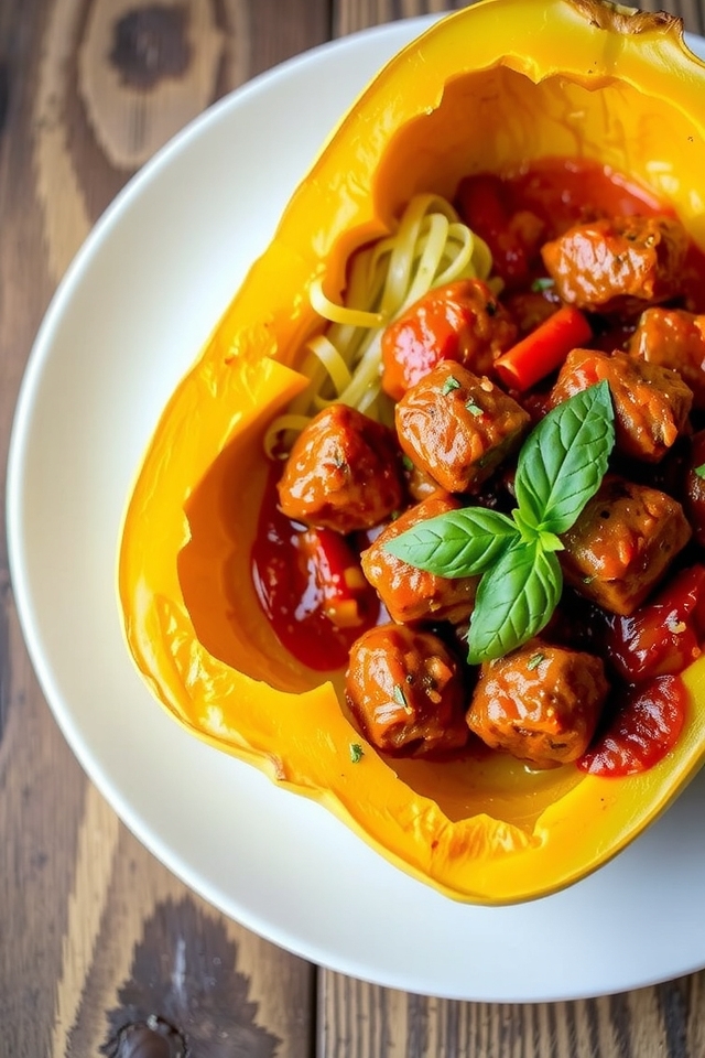 healthy spaghetti squash meatballs