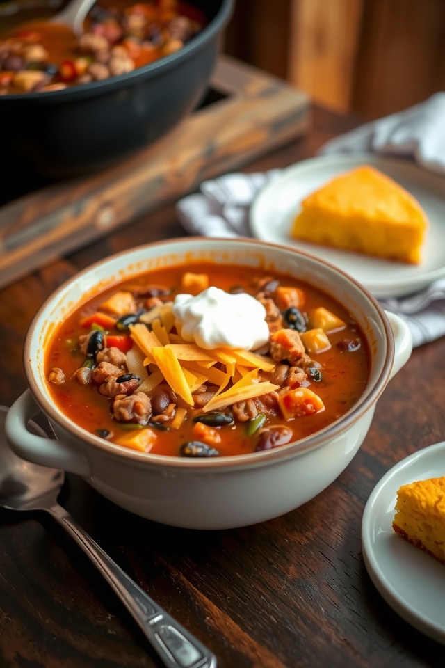 hearty and customizable chili