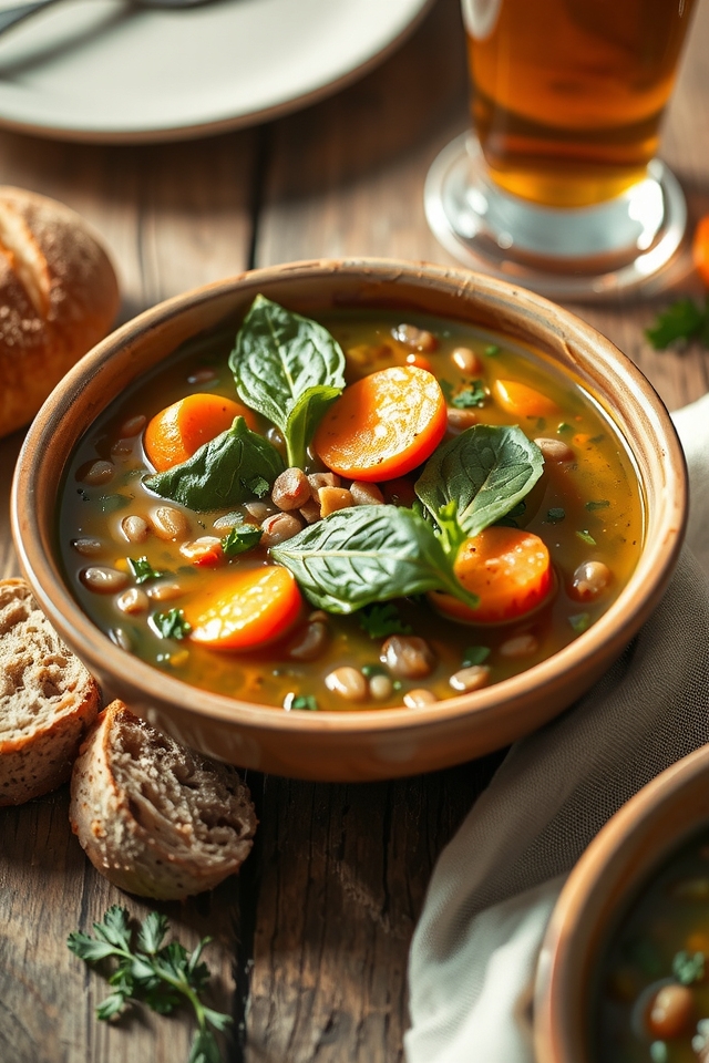 hearty nutritious lentil soup