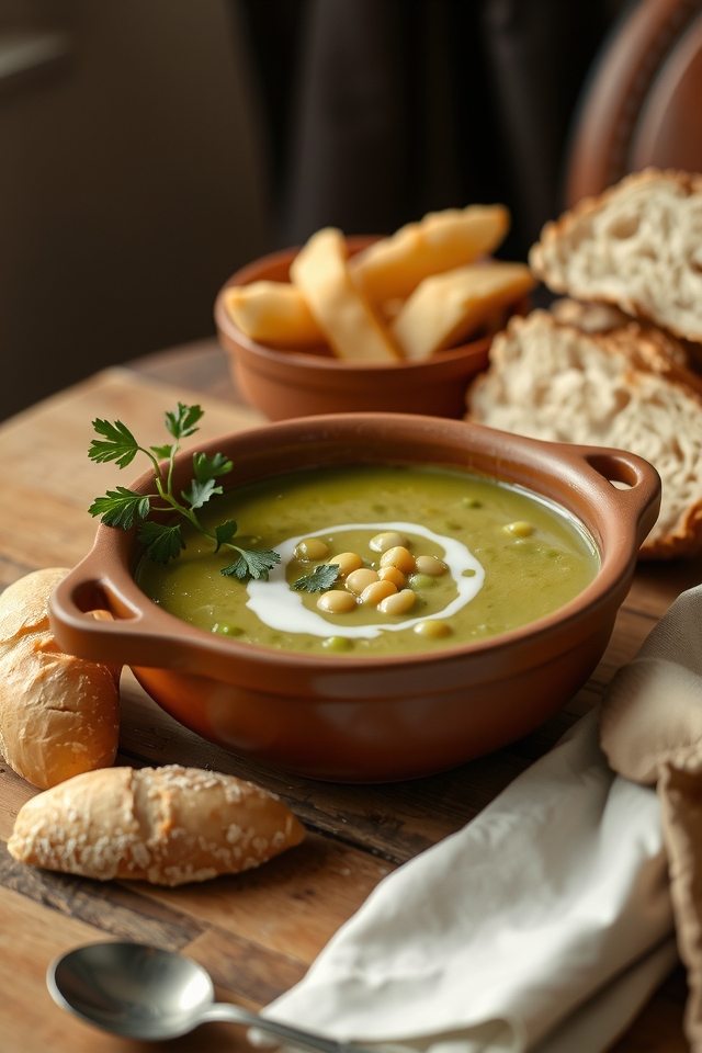 hearty protein rich comfort soup