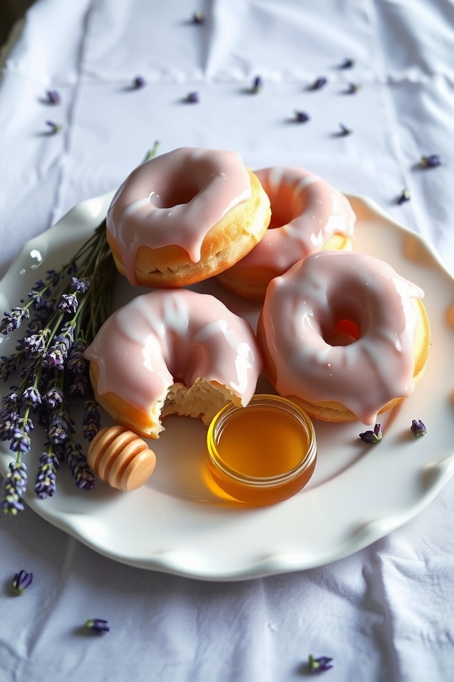 lavender infused honey donuts