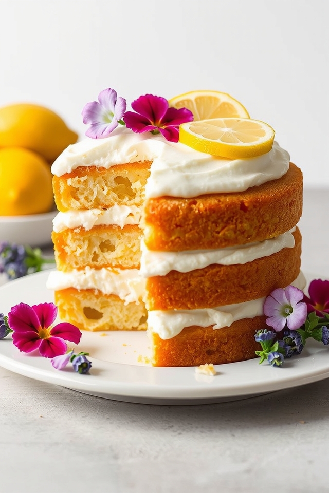 lemon elderflower celebration cake