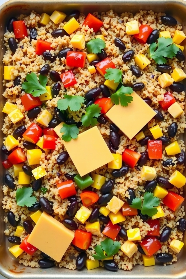 nutritious quinoa black bean bake
