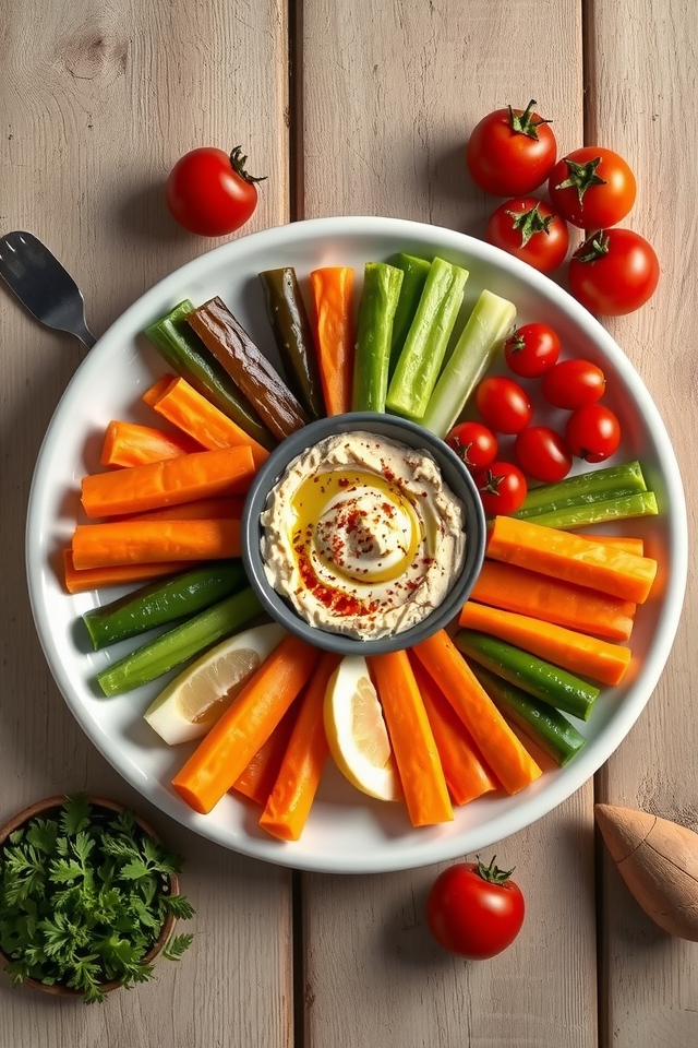 nutritious veggie platter snack