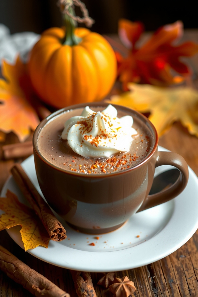pumpkin spice hot chocolate delight