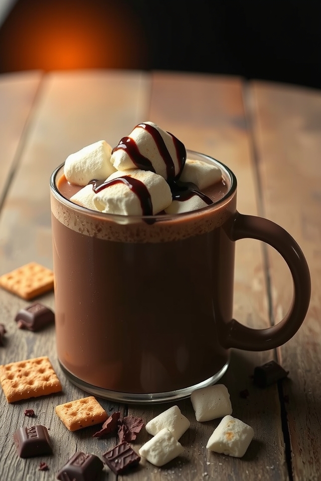 s mores inspired hot chocolate indulgence