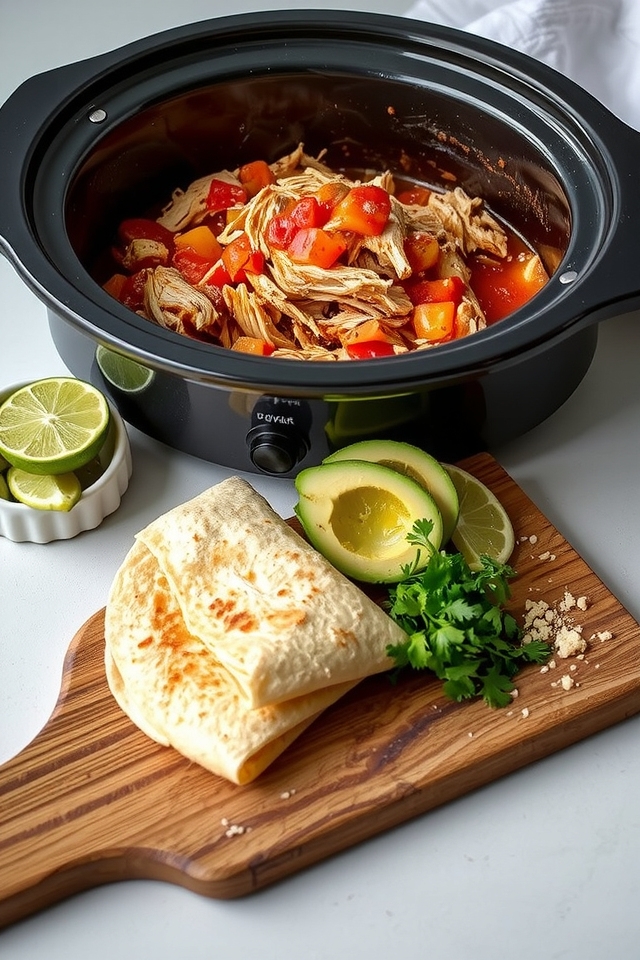 slow cooker chicken tacos