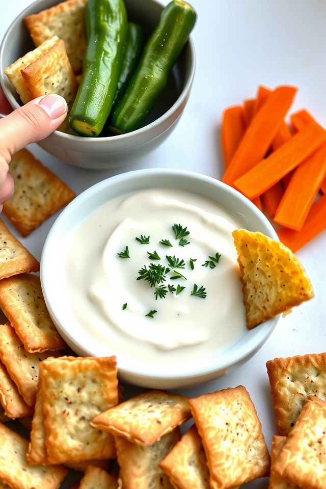tangy creamy pickle dip