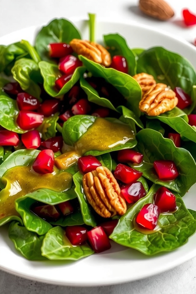 vibrant winter spinach salad
