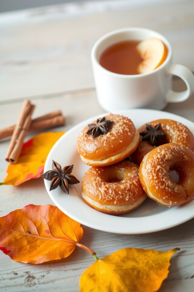 warm apple cider donuts