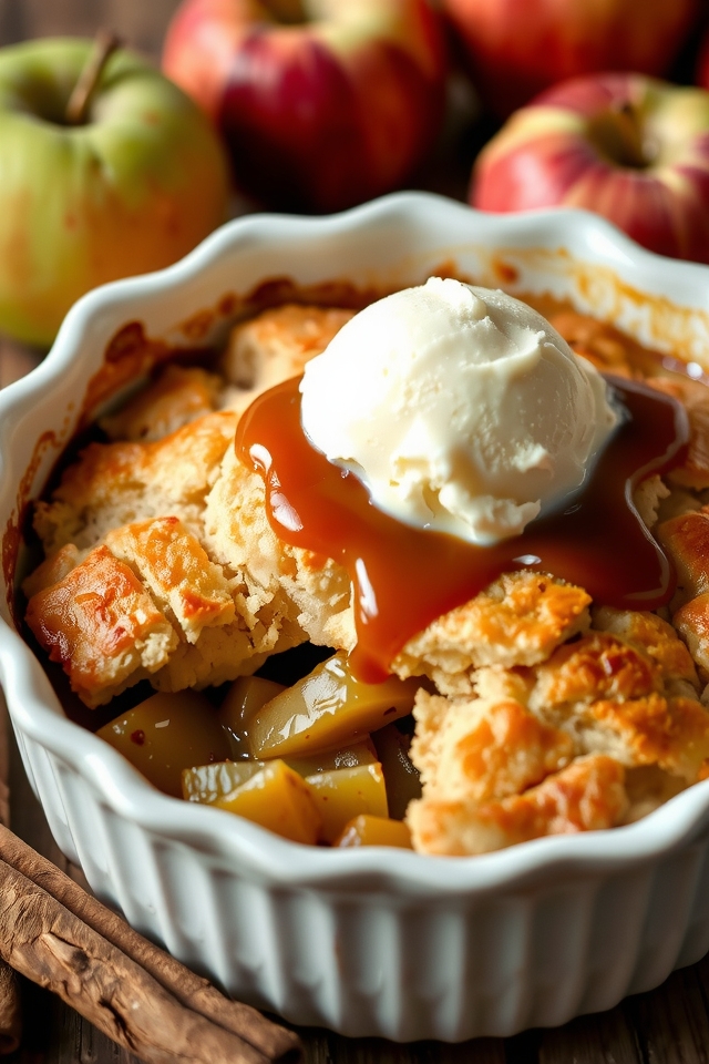 warm spiced apple dessert